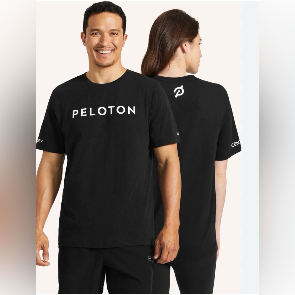 PELETON Century Club 100‎ Rides T-Shirt Black Tee Short Sleeve Gym Women's Large